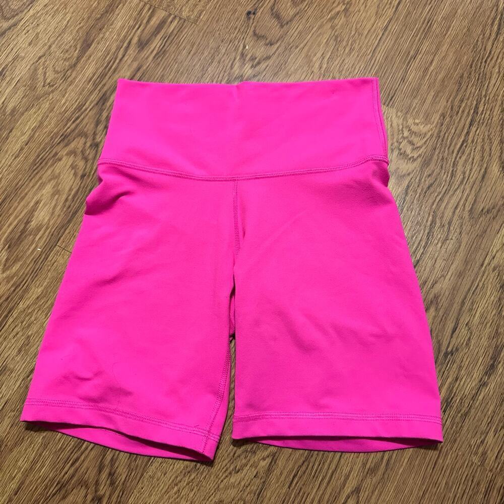 TNA hot pink biker shorts small stretch bright color sports running